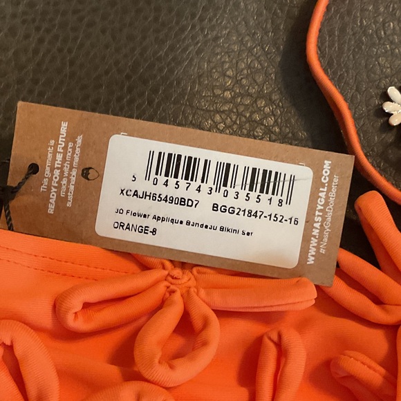 Nasty Gal Orange Floral Bikini - Picture 4 of 5